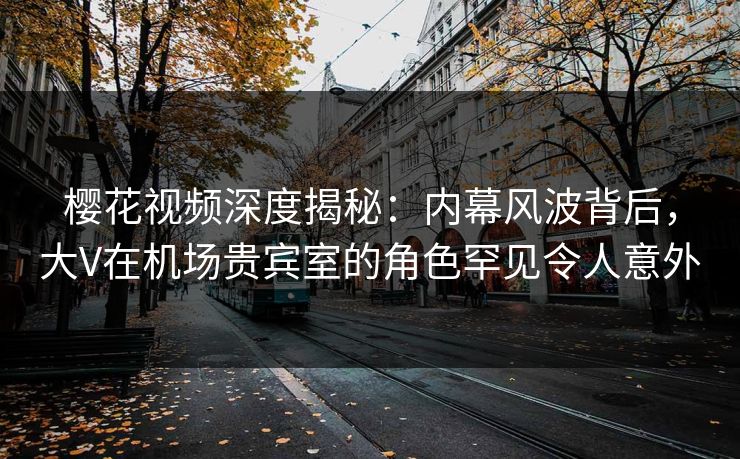 樱花视频深度揭秘：内幕风波背后，大V在机场贵宾室的角色罕见令人意外